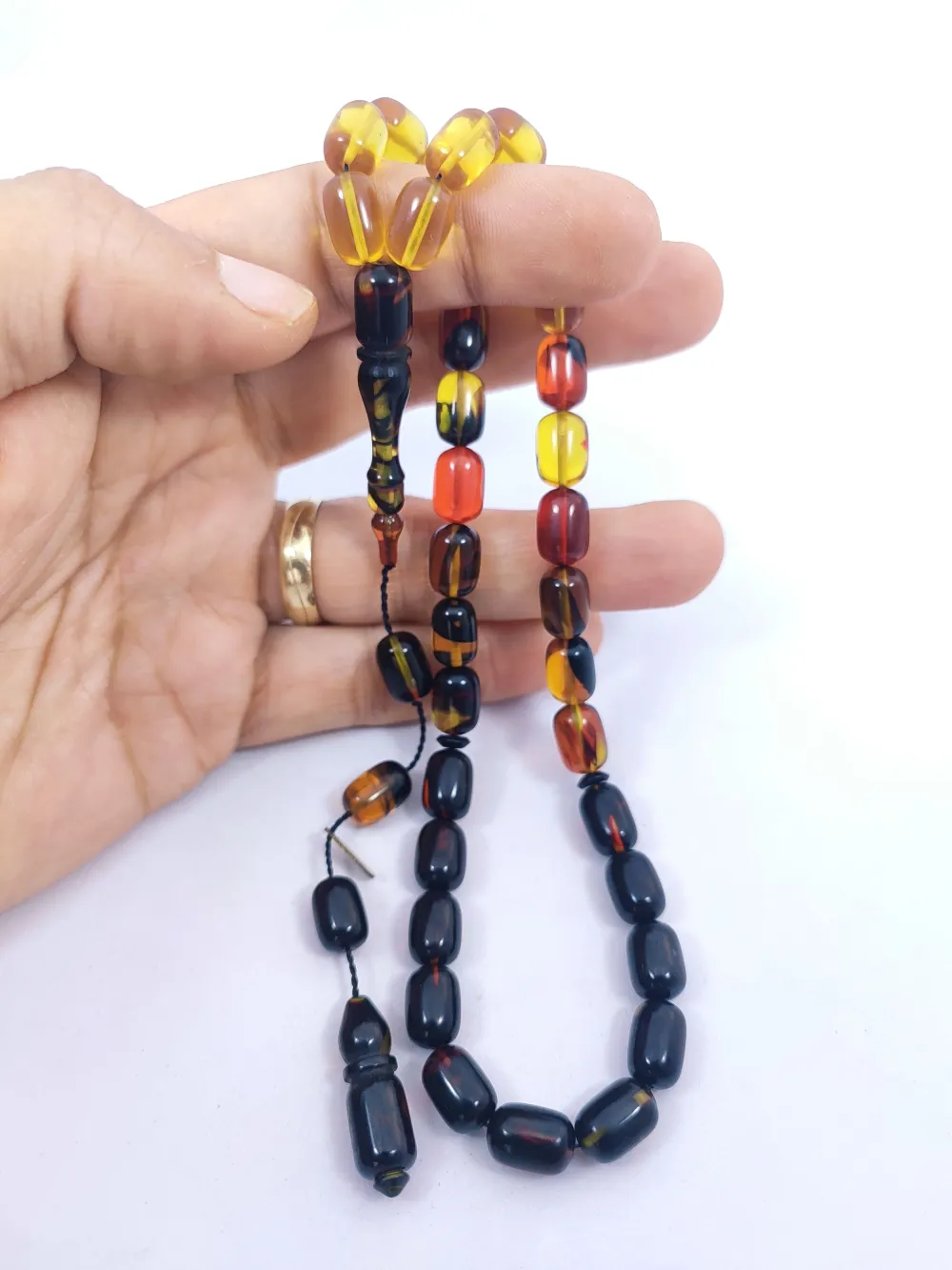 Uğur Şener Usta Eseri̇ 0.6 Şeffaf Deli̇m Çi̇ft Kat Ci̇lalı Ateş-İ Kehri̇bar küçük resim 5