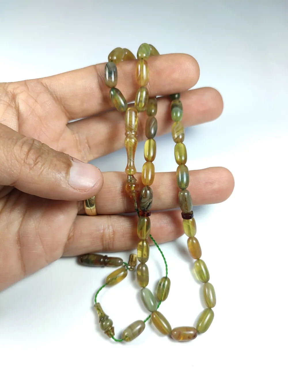 Ayhan Turan Usta İşi̇ İmzalı 0.6 Mi̇li̇m Şeffaf Deli̇m Sıkma Kehri̇bar küçük resim 5