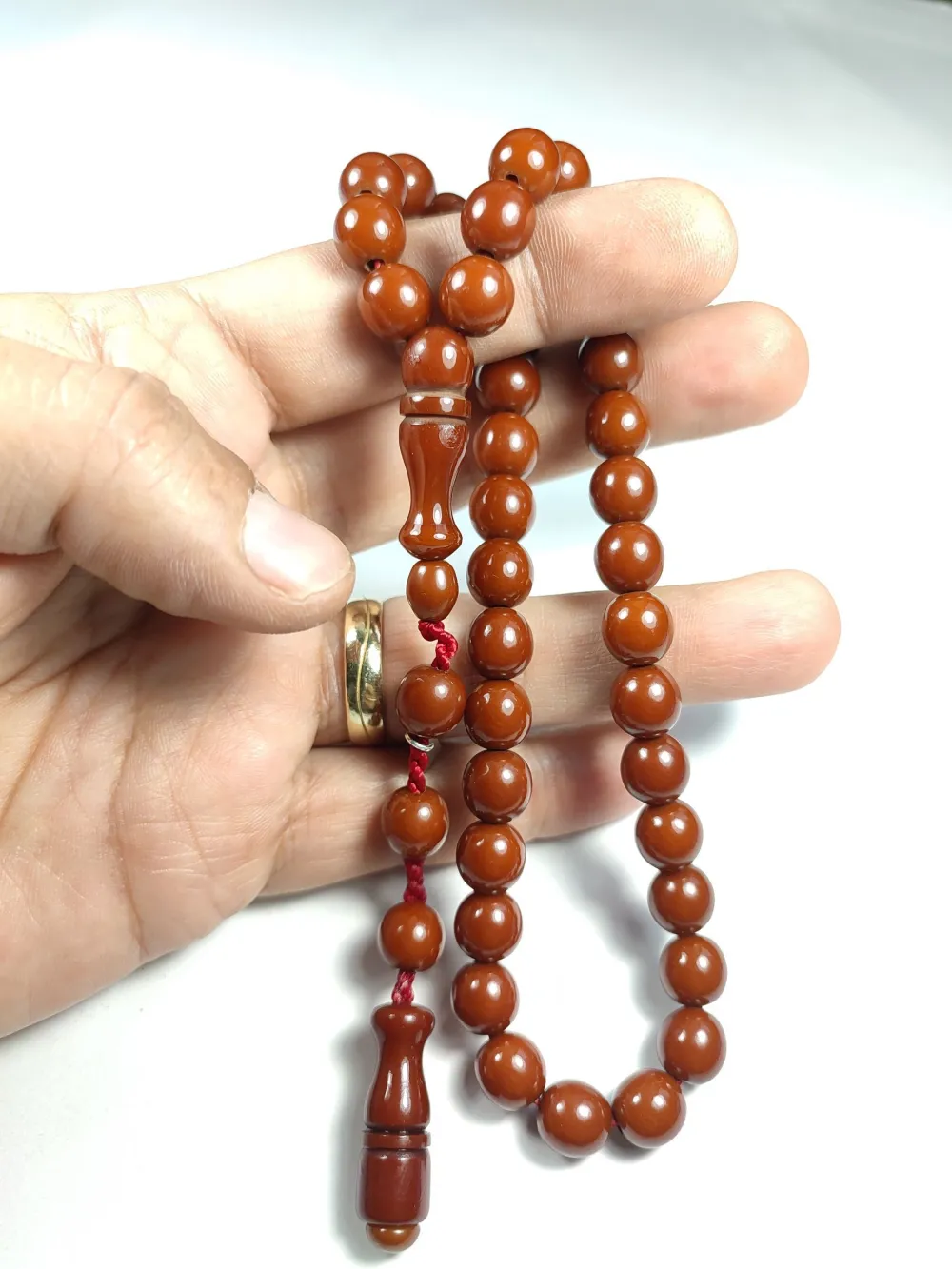 Dabbas Usta İşi̇ İmzalı (İmzası Gümüştür) Sıkma Kehri̇bar küçük resim 5