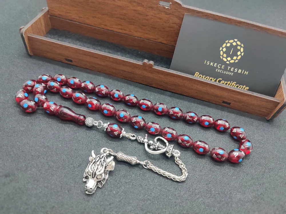 Yasi̇n Sezgi̇n Usta İşi̇ 925 Ayar Gümüş Çakımlı (10.000 Çakım) Ateş-İ Kehri̇bar küçük resim 3