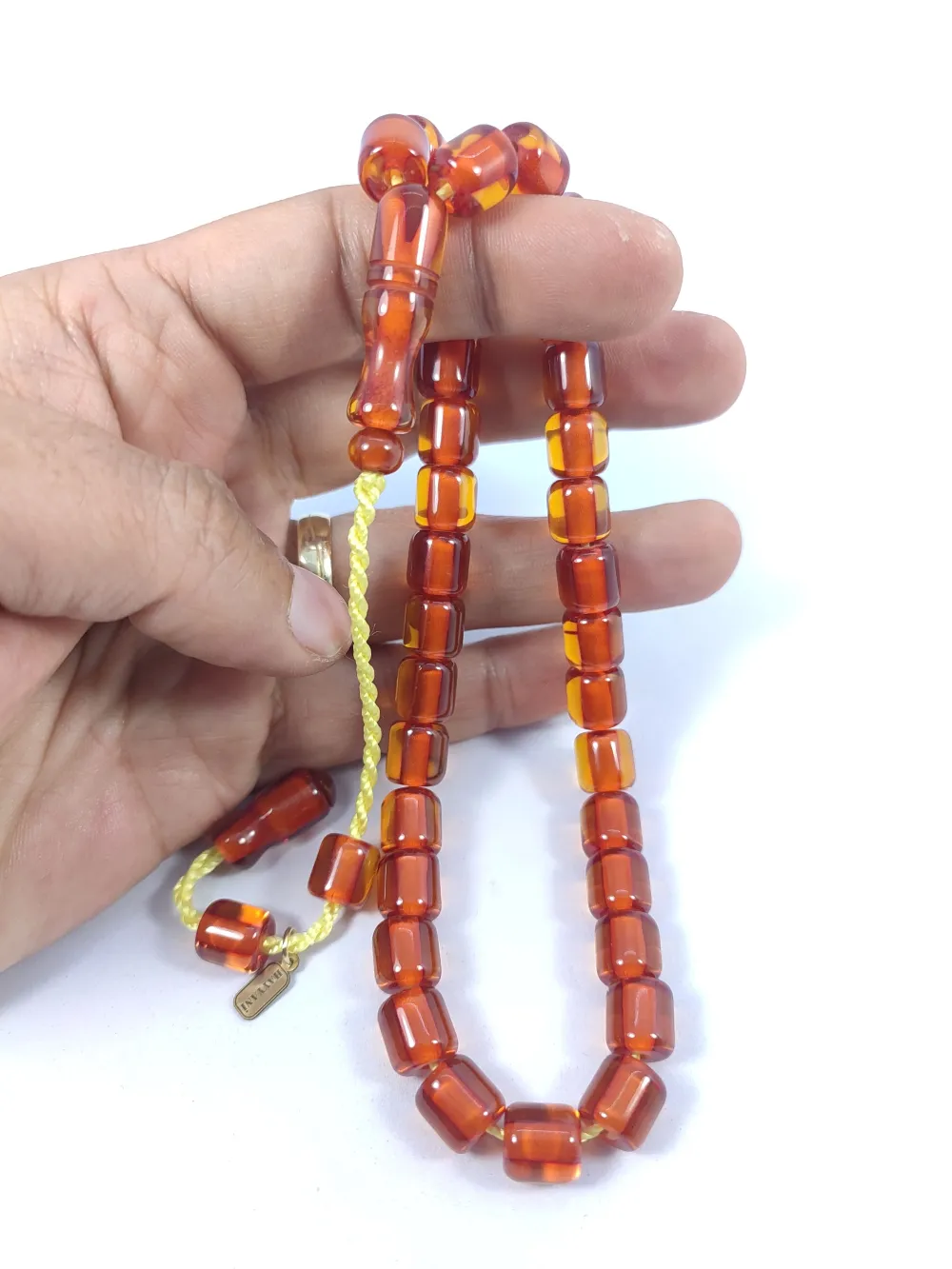 Hayyani̇ Usta Eseri̇ İmzalı El Boy Alman Faturan Sıkma Kehri̇bar küçük resim 5