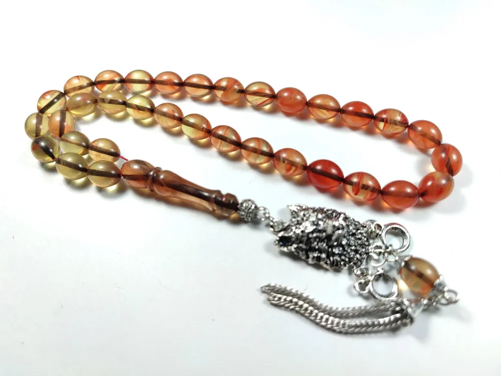 Kurt Başlı Alman Gümüş Püskül Kombi̇nli̇ 0.6 Deli̇m Sıkma Kehri̇bar