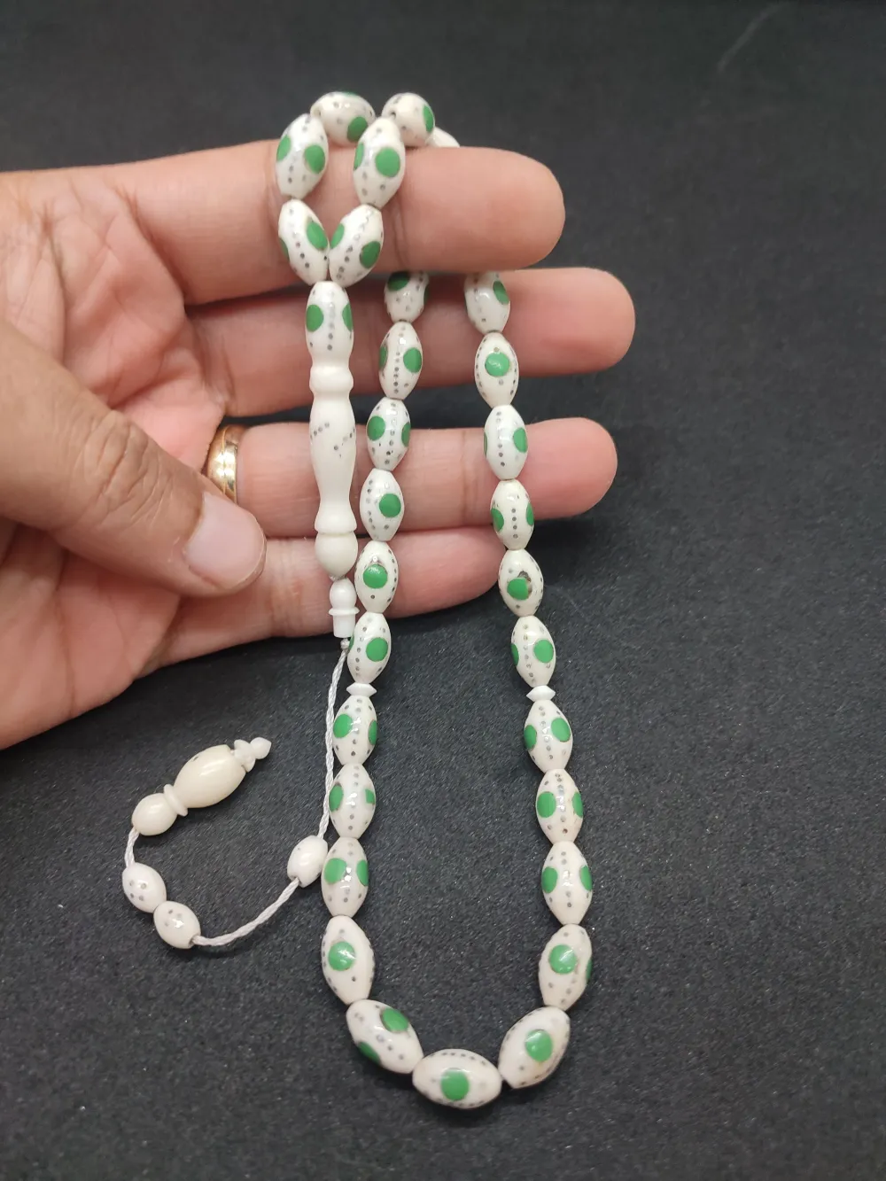 Şevket Alkan Usta Eseri̇ Mi̇neli̇ Çakımlı Naturel Deve Kemi̇ği̇ küçük resim 5