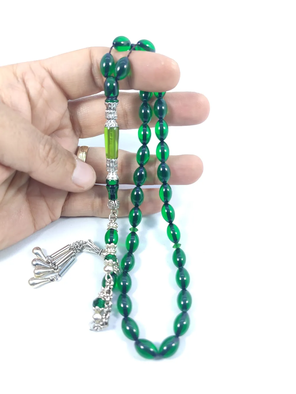 Şevket Alkan Usta Eseri̇ Gümüş Nakkaş İşlemeli̇ Zar  Kehri̇bar küçük resim 4