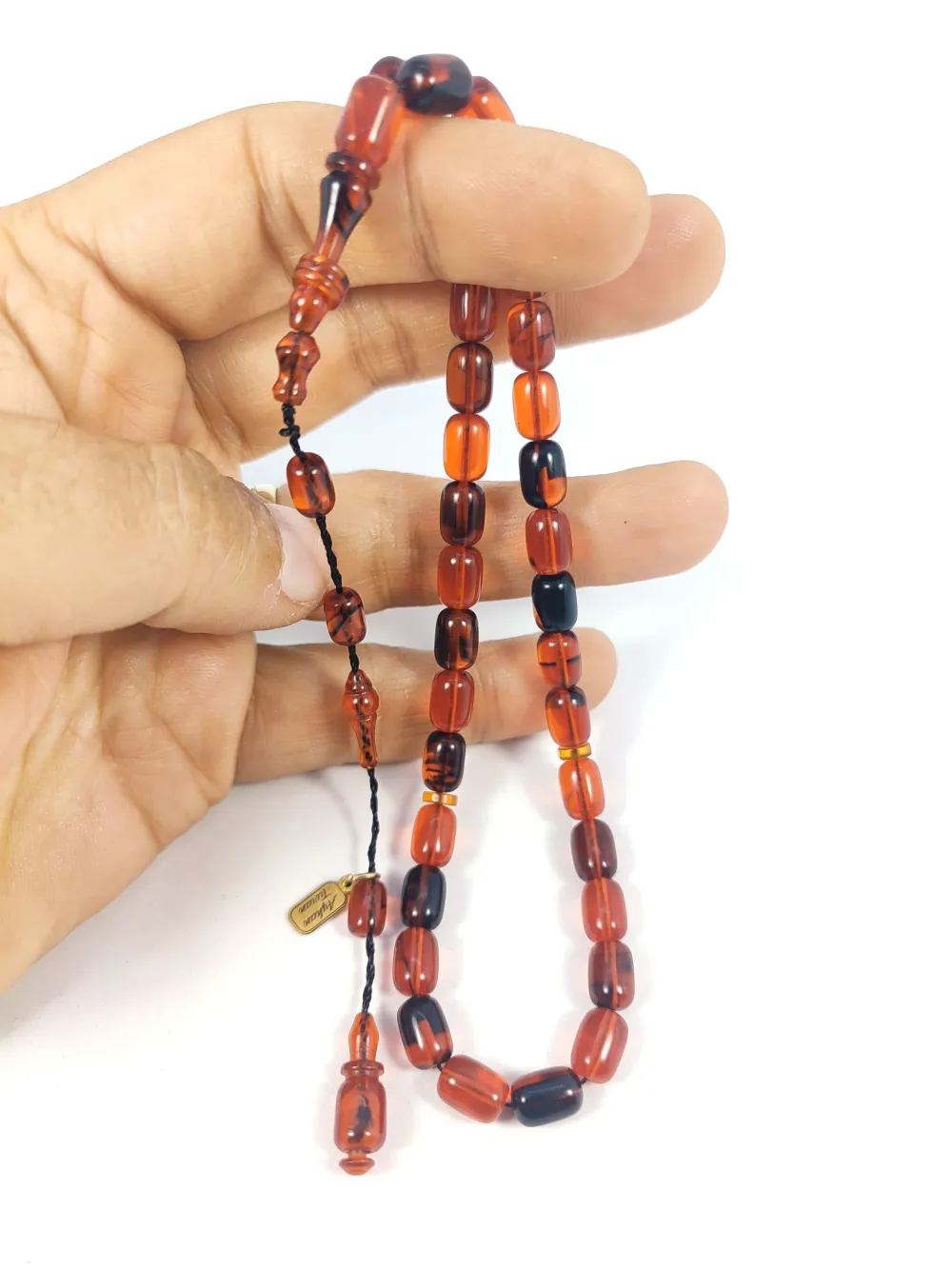 Ayhan Turan Usta Eseri̇ 0.6 Mm Deli̇m Halkalı İmame Tam El Boy Ateş-İ Kehri̇bar küçük resim 5