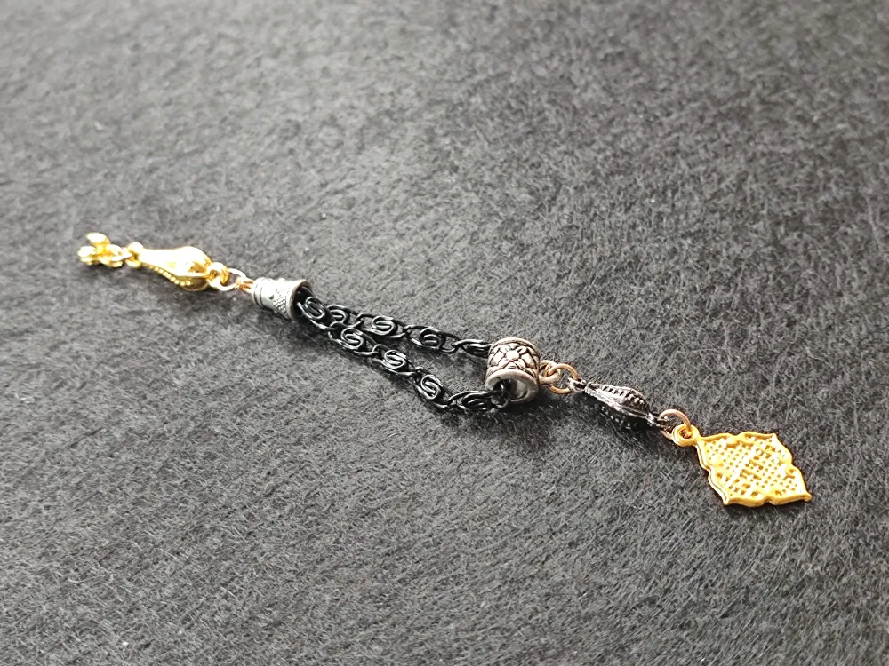 Usta İşçi̇li̇kli̇ Gümüş Kaplama Tesbi̇h Püskülü küçük resim 2