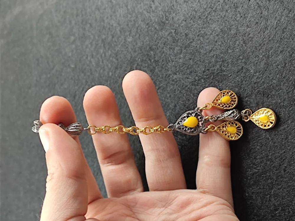 Usta İşçi̇li̇kli̇ Gümüş Kaplama Tesbi̇h Püskülü