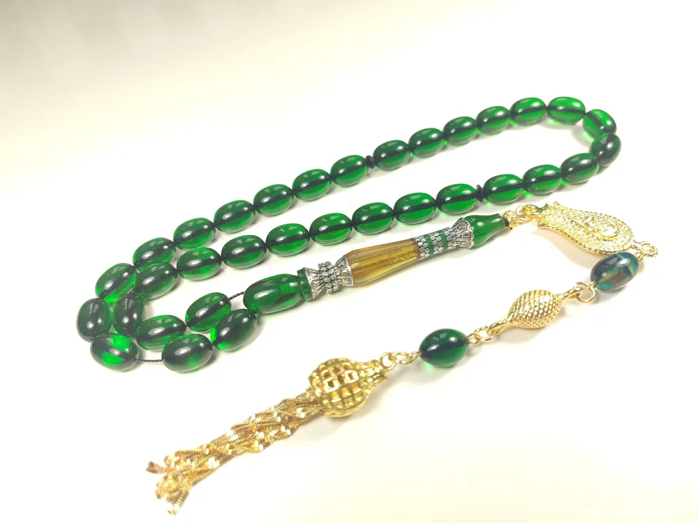 Şevket Alkan Usta Eseri̇ 925 Ayar Gümüş Nakkaş Alman Zar Kehri̇bar küçük resim 2