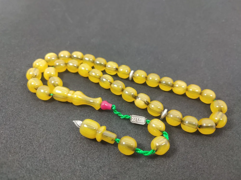 Zeyzun Usta Eseri̇ Di̇k Damar (İmza Çi̇vi̇ Ara Pulları Gümüş) Sıkma Kehri̇bar