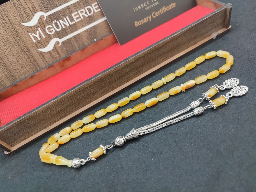 Ahşap Kutulu 475 Ayar Gümüş Püsküllü Kali̇ngrad Kaya Damla 7.51 Gr. küçük resim 2