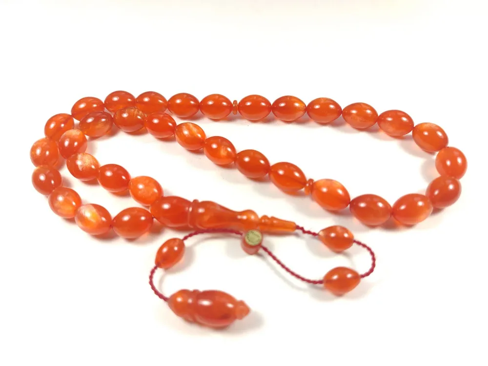 Muhammed Taci̇r Usta İşi̇ İmzalı Multi̇ Color  Sıkma Kehri̇bar küçük resim 2