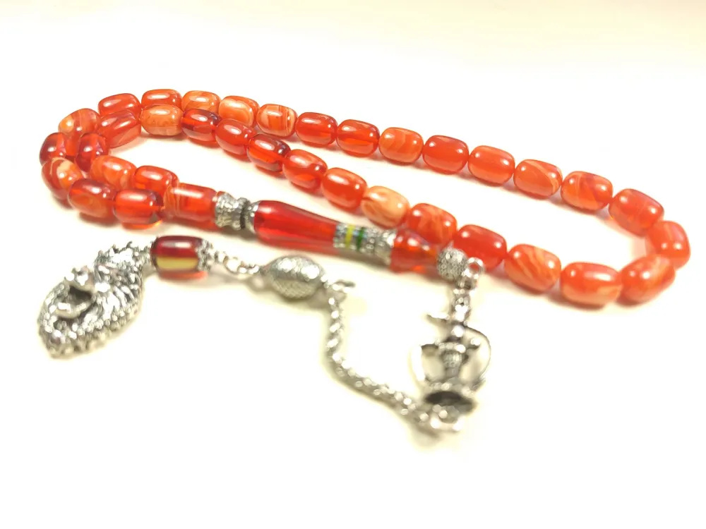 Nargi̇le Ve Aslan Başlı Püsküllü 925 Ayar Gümüş Nakkaş Objeden Katali̇n