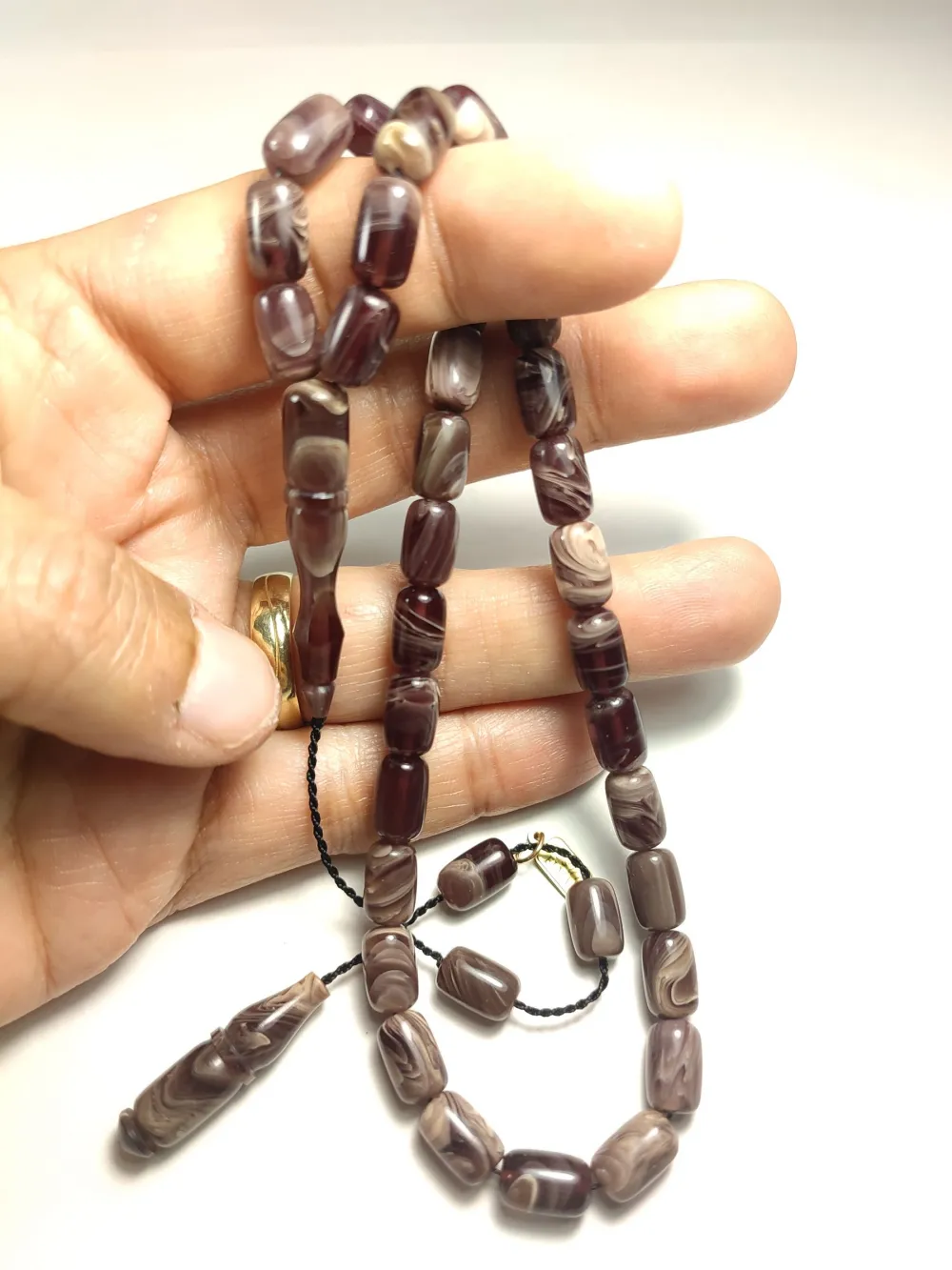 Mesut Elma Usta İşi̇ İmzalı Mühürlü Sıkma Kehri̇bar küçük resim 5