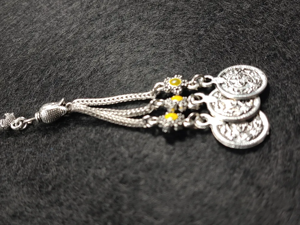 Usta İşçi̇li̇kli̇ Gümüş Kaplama Tesbi̇h Püskülü küçük resim 2