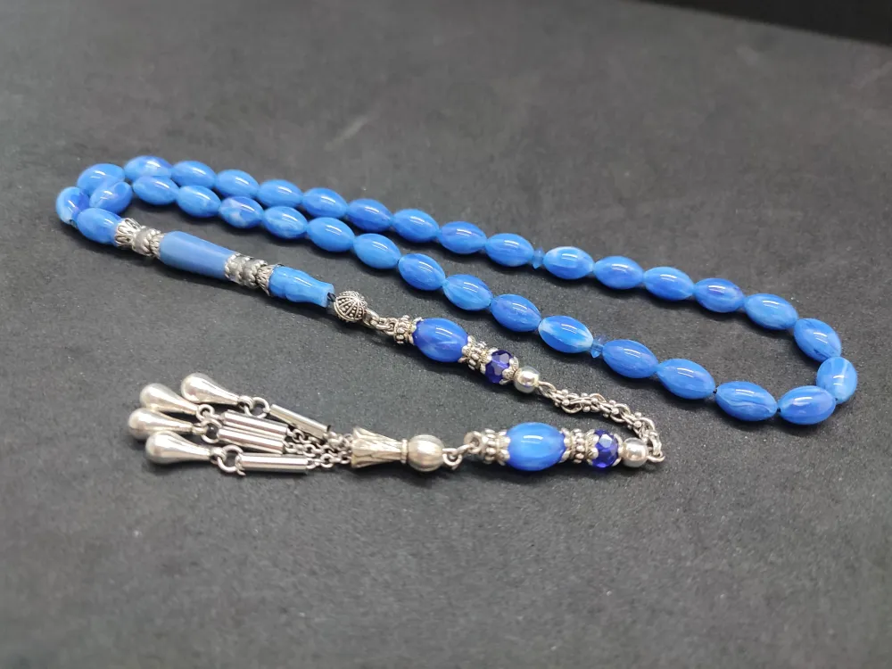 Şevket Alkan Usta Eseri̇ Gümüş Nakkaş İşlemeli̇ Sıkma Kehri̇bar