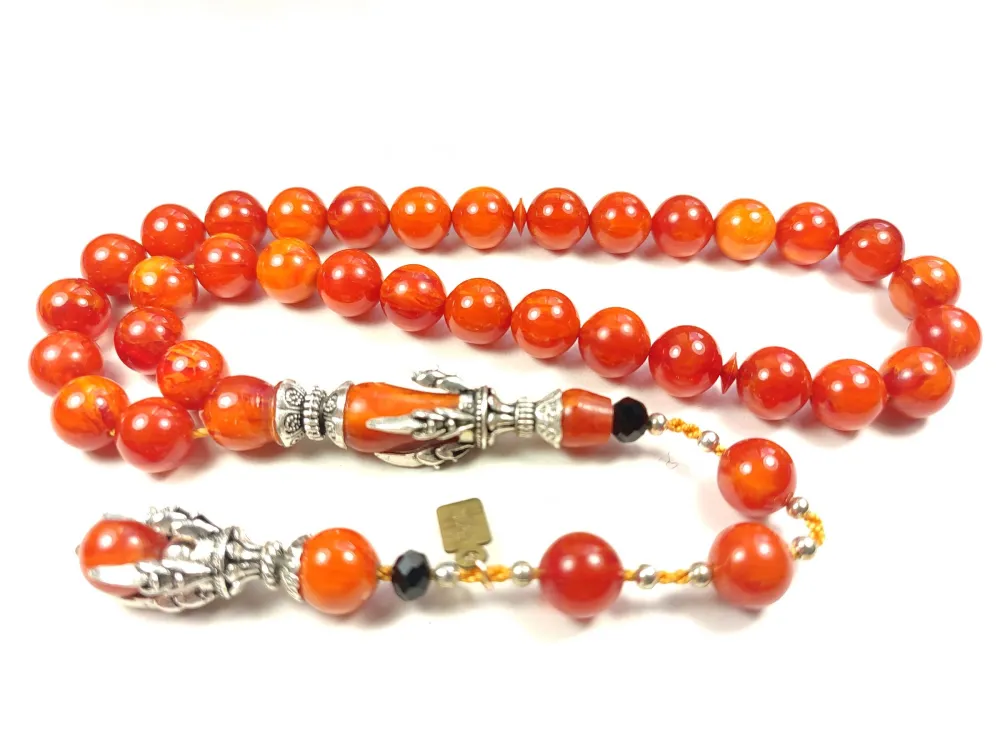 Zeyn Usta İmzalı Bronz Nakkaş İmame Hi̇tame Pençe Model Sıkma Kehri̇bar küçük resim 3