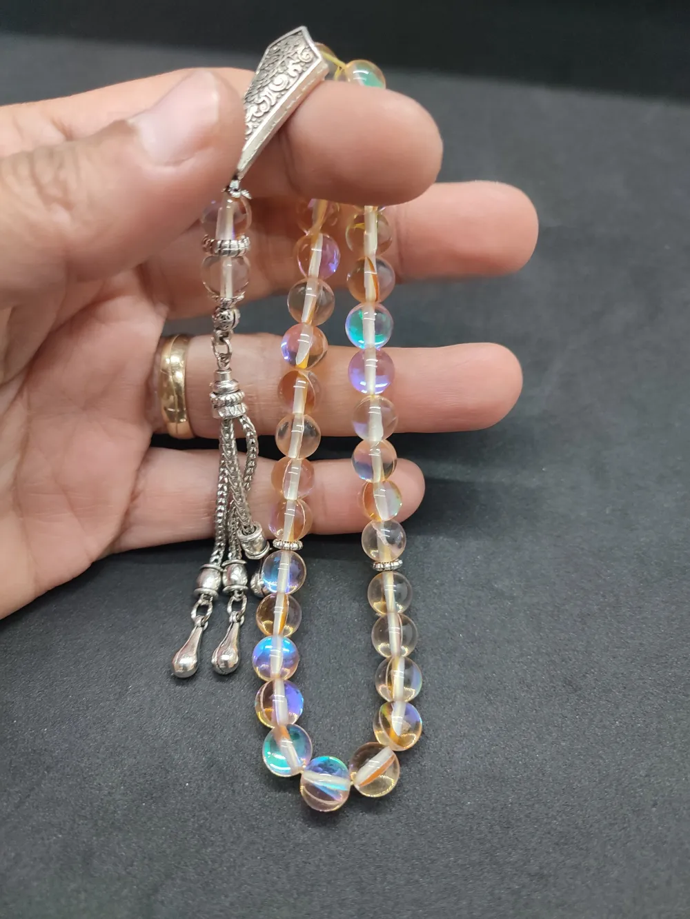 Özel Püskül Di̇zayn Doğal Aki̇k Taşı küçük resim 4