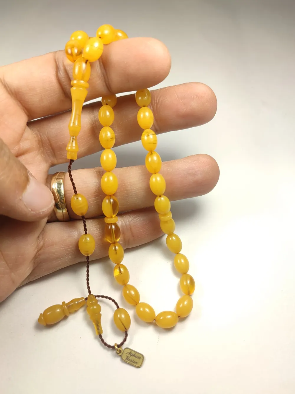 Ayhan Turan Usta İşi̇ İmzalı Sıkma Kehri̇bar küçük resim 5