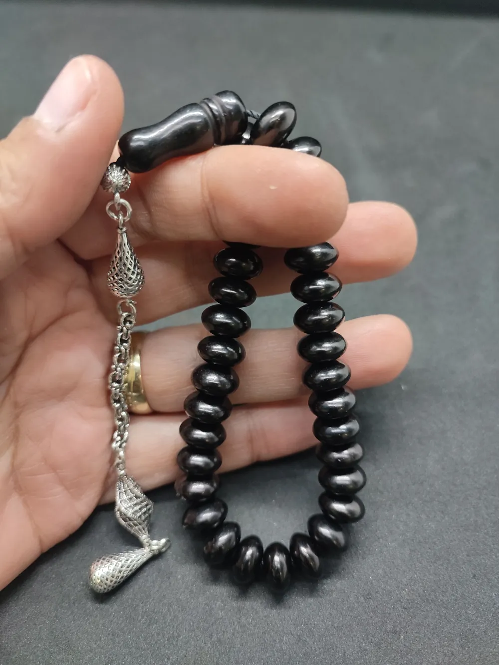 Şevket Alkan Usta Eseri̇ Alman Gümüş Püskül Kombi̇nli̇  Rus Oltu küçük resim 4