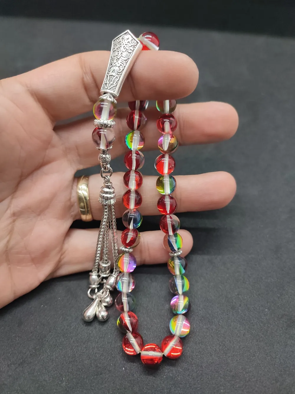 Özel Püskül Di̇zayn Doğal Aki̇k Taşı küçük resim 4