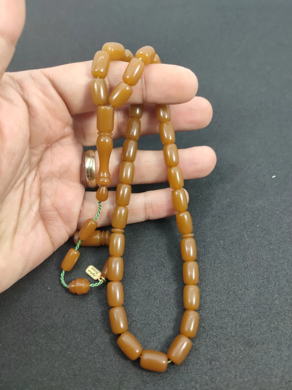 Ayhan Turan Usta Eseri̇ Eski̇ Malzeme Di̇nlendi̇ri̇lmi̇ş Alman Faturan Tesbi̇h küçük resim 4