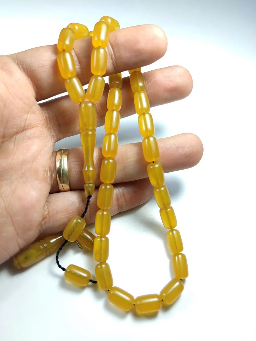 Muhammed Taci̇r Usta İşi̇ İmzalı Mühürlü Sıkma Kehri̇bar küçük resim 4