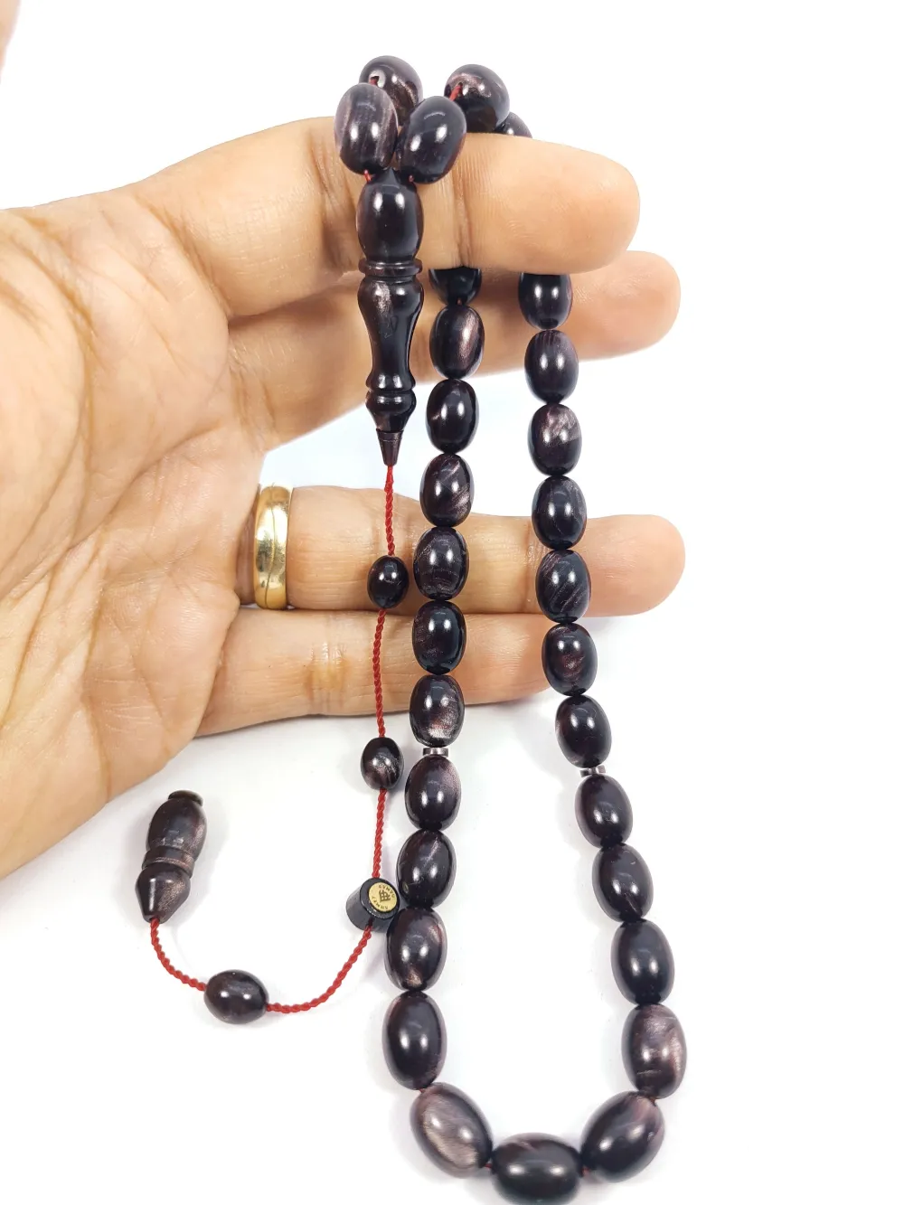 Ahmet Damar Usta Eseri̇ 0.6 Deli̇m İnci̇ Si̇yahı Sıkma Kehri̇bar küçük resim 4