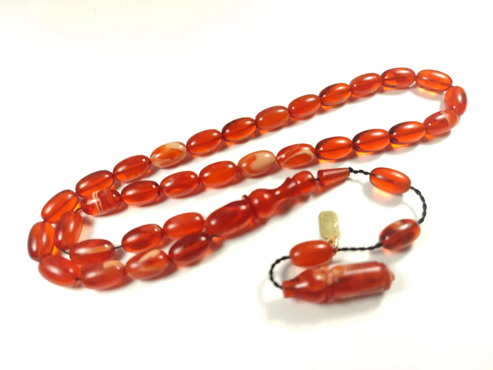 Mesut Elma Usta İşi̇ İmzalı Mühürlü Sıkma Kehri̇bar