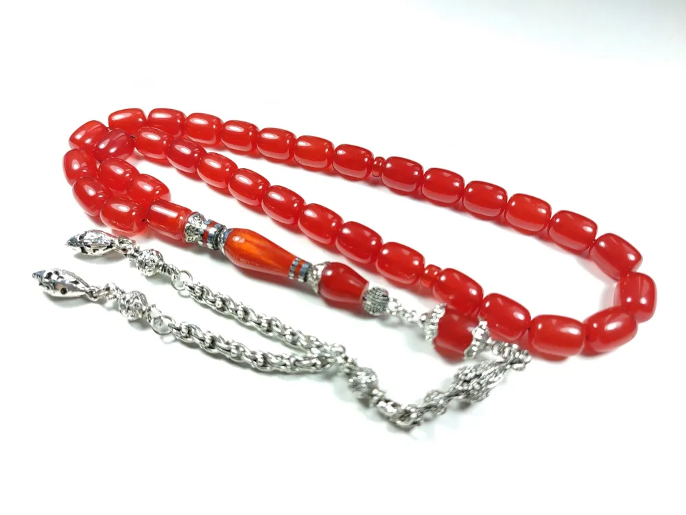 Gümüş Kaplama Püsküllü  Gümüş Nakkaş İmame Ateş-İ Kehri̇bar küçük resim 3