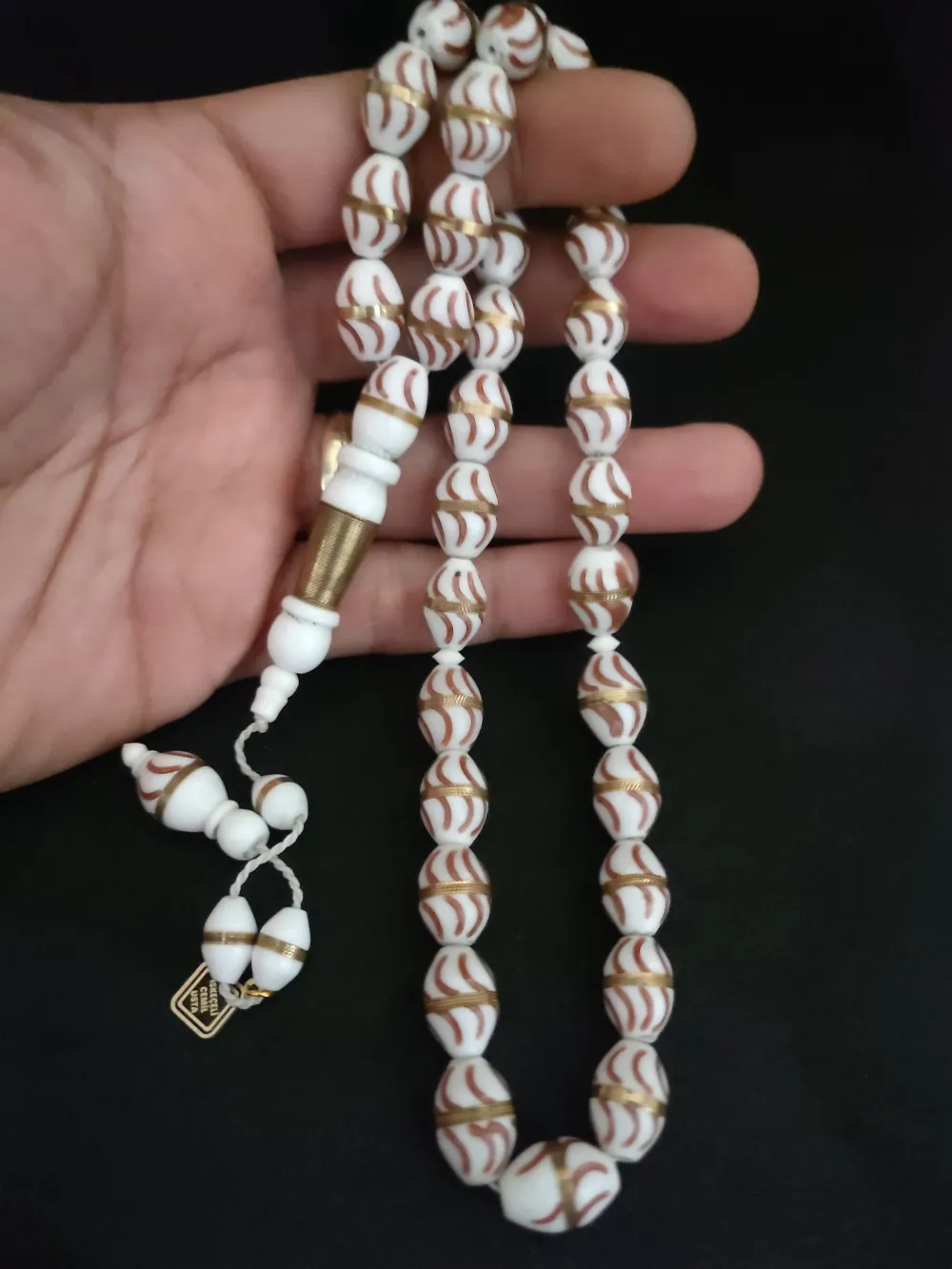 İskeçeli̇ Cemi̇l Usta Eseri̇ İri̇ Boy Gümüş Sarmal Mi̇neli̇ Deve Kemi̇ği̇ küçük resim 4