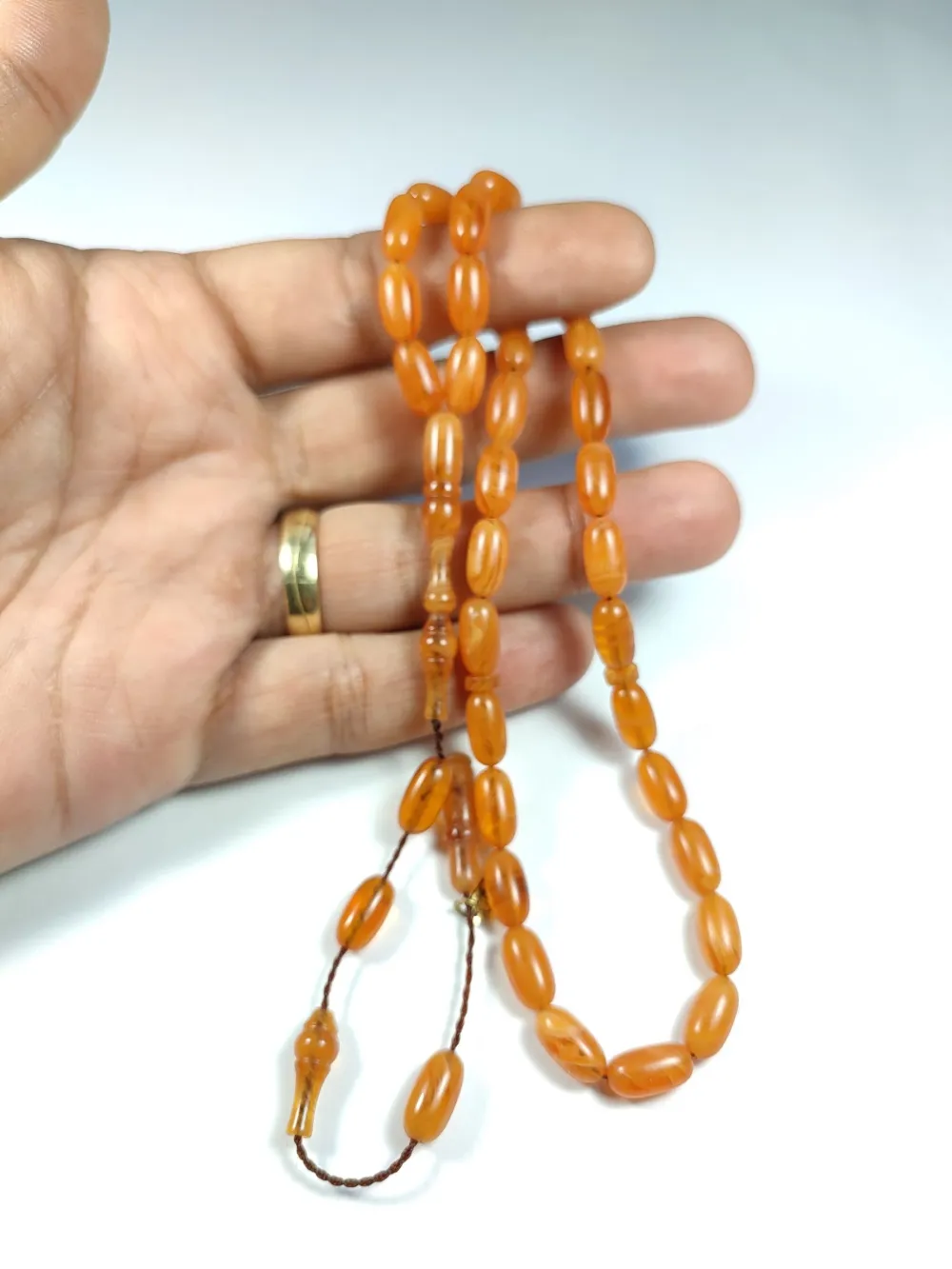 Ayhan Turan Usta İşi̇ İmzalı 0.6 Mi̇li̇m Şeffaf Deli̇m Sıkma Kehri̇bar küçük resim 5