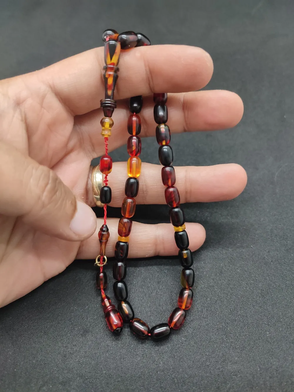 Furkan Gül Usta Eseri̇ El Boy İmame Halkalı Ateş-İ Kehri̇bar küçük resim 4