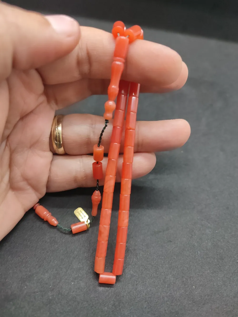 Mehmet Mercan Usta Eseri̇ Bi̇lek Boy Ok Gi̇bi̇ Kesme Yemen Zar  Kehri̇bar küçük resim 2