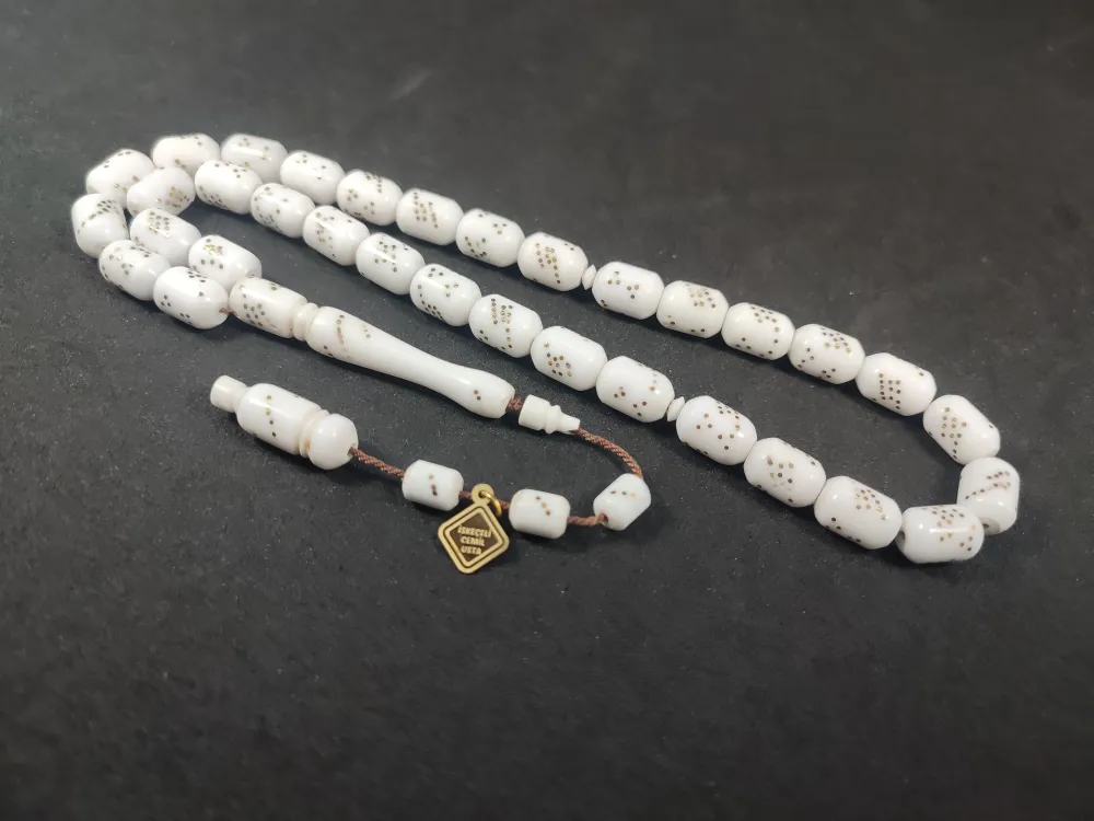 İskeçeli̇ Cemi̇l Usta Bronz Çakımlı Naturel Deve Kemi̇ği̇