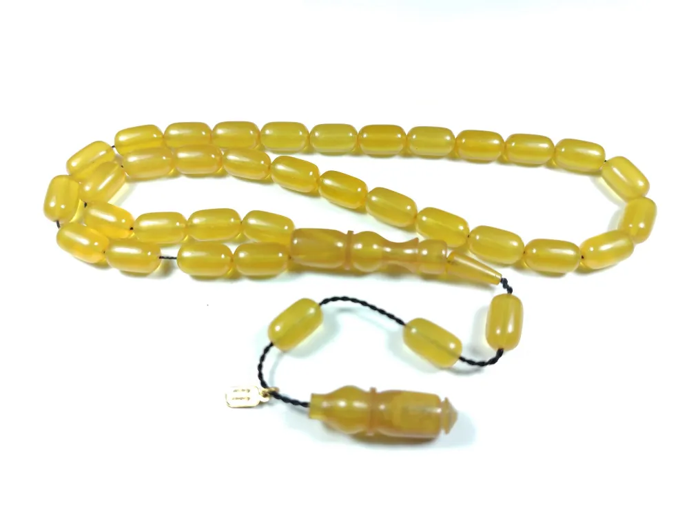 Mehmet Mercan Usta İşi̇ İmzalı Mühürlü Sıkma Kehri̇bar küçük resim 3