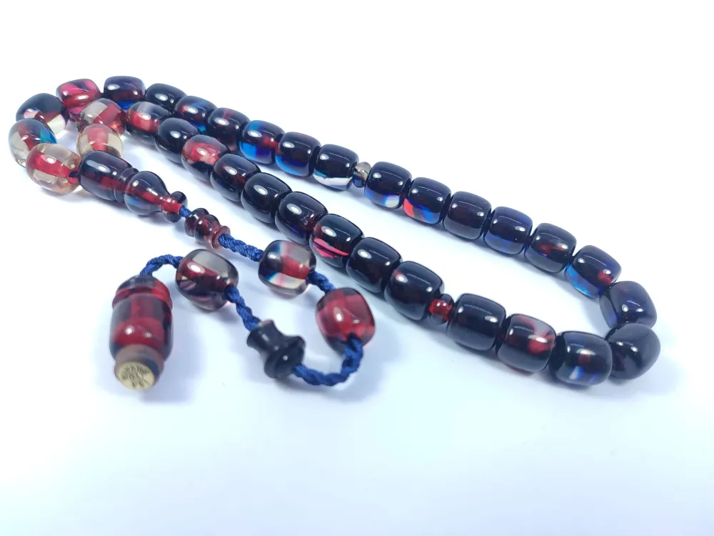 İsa Balkaya Usta Eseri̇  Eski̇ Usul Kat Kat İpe Di̇zi̇li̇ Eski̇ Objeden Ateş Kehri̇bar