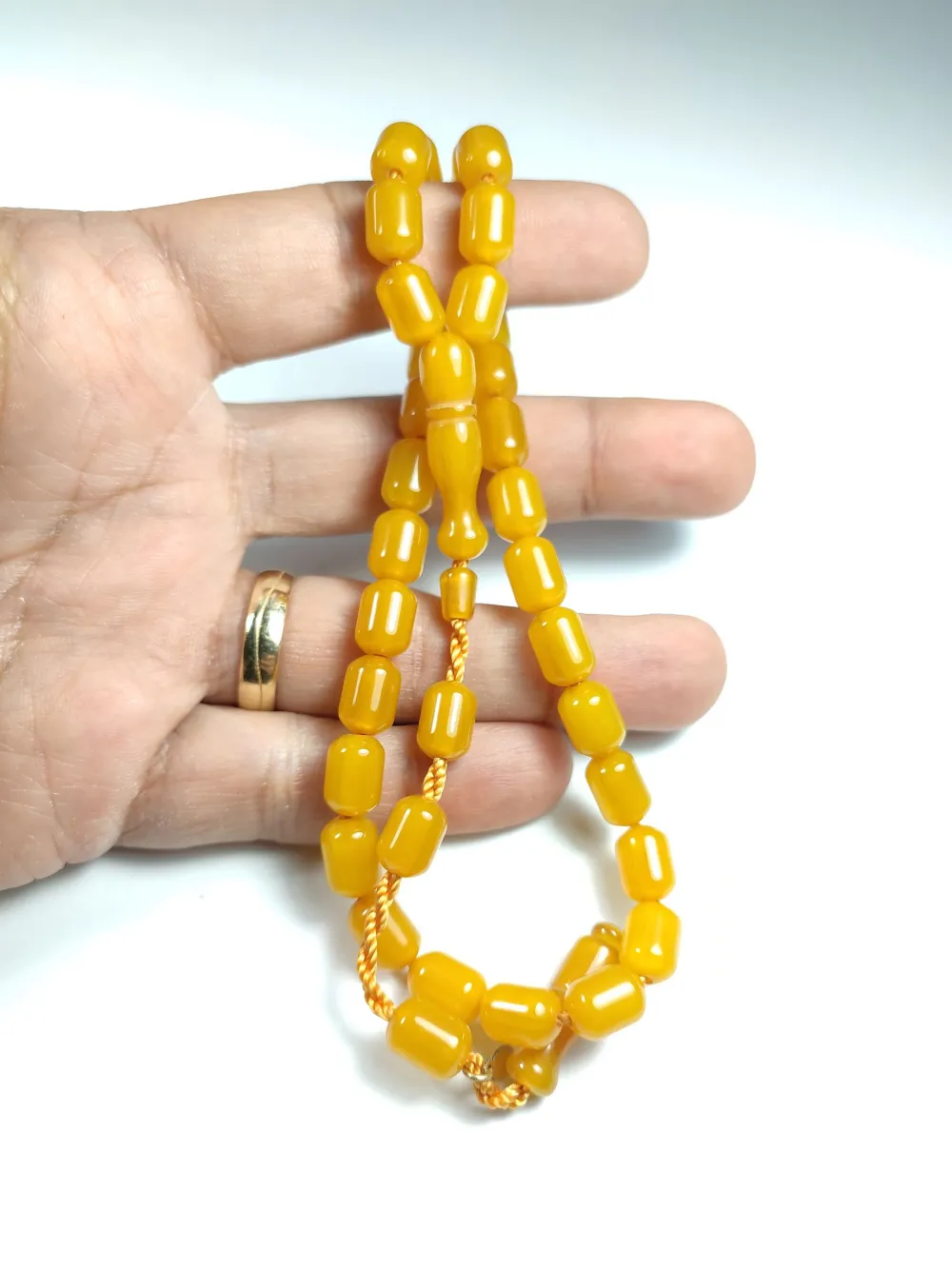 Junai̇d Hasan Usta İşi̇ İmzalı Mühürlü Sıkma Kehri̇bar küçük resim 5