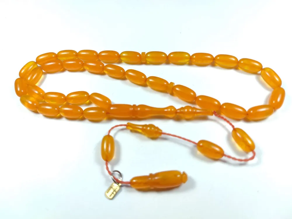 Ayhan Turan Usta İşi̇ İmzalı 0.6 Mi̇li̇m Şeffaf Deli̇m Sıkma Kehri̇bar küçük resim 3