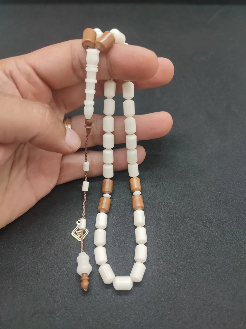 İskeçeli̇ Cemi̇l Usta Eseri̇ İmame Hi̇tame Kalem Oyma Kuka Kombi̇nli̇ Deve Kemi̇ği̇ küçük resim 4