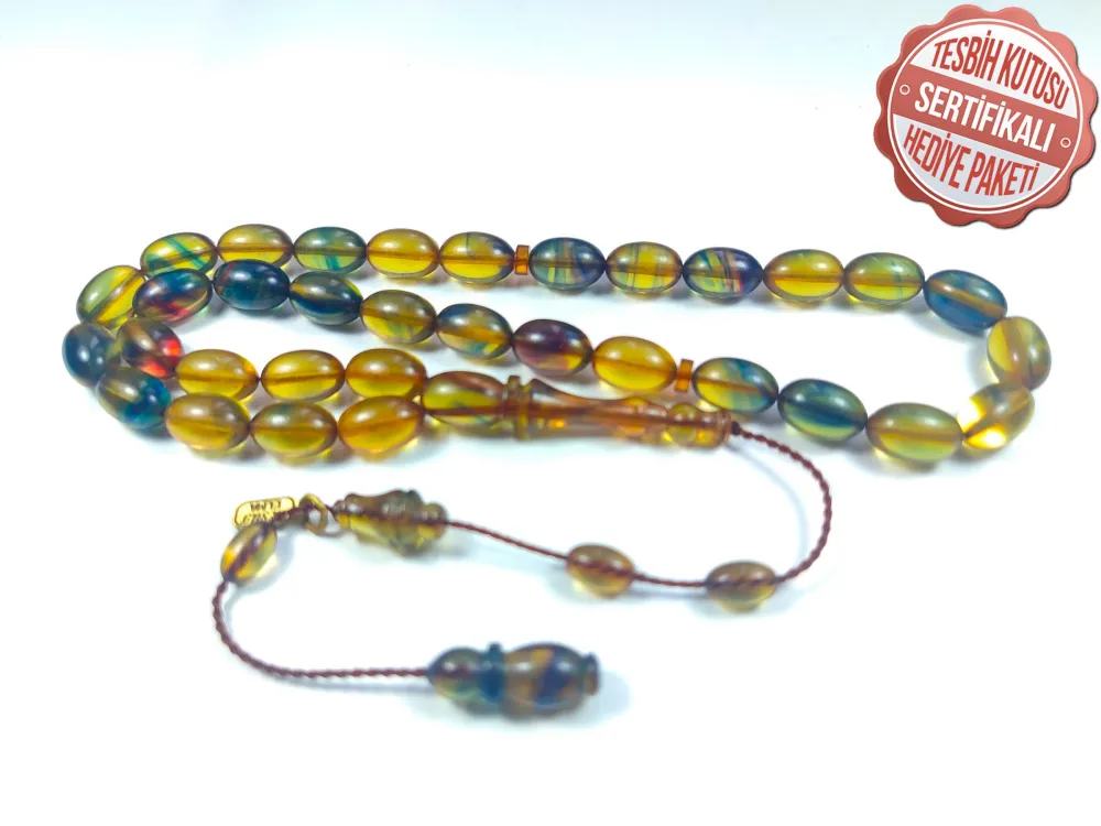 Mesut Elma Usta İşi̇ İmzalı Mühürlü Ateş Kehri̇bar küçük resim 3