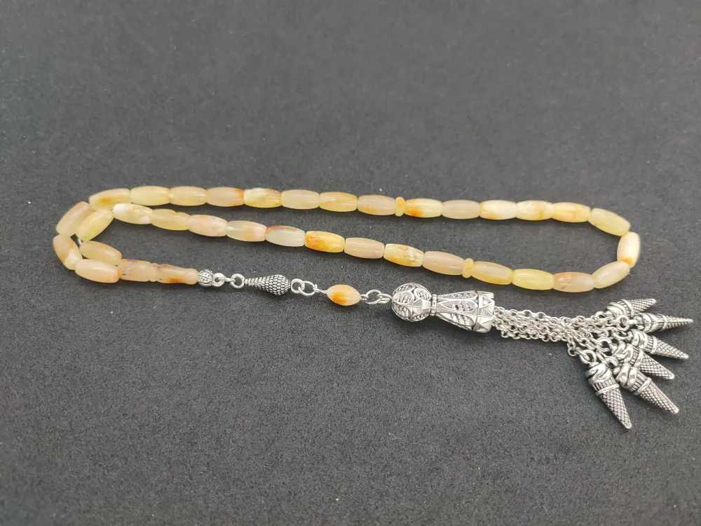 Kaçkar Usta Eseri̇ 16.81 Gr 475 Ayar Gümüş Püsküllü 10.86 Gr Mat Kaya Damla küçük resim 2