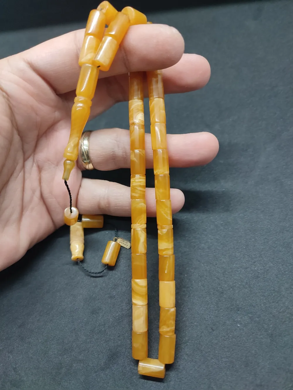 Uğur Şener Usta Eseri̇ 0.6 Şeffaf Deli̇m Çi̇ft Kat Ci̇lalı Ok Gi̇bi̇ Sıkma Kehri̇bar küçük resim 3