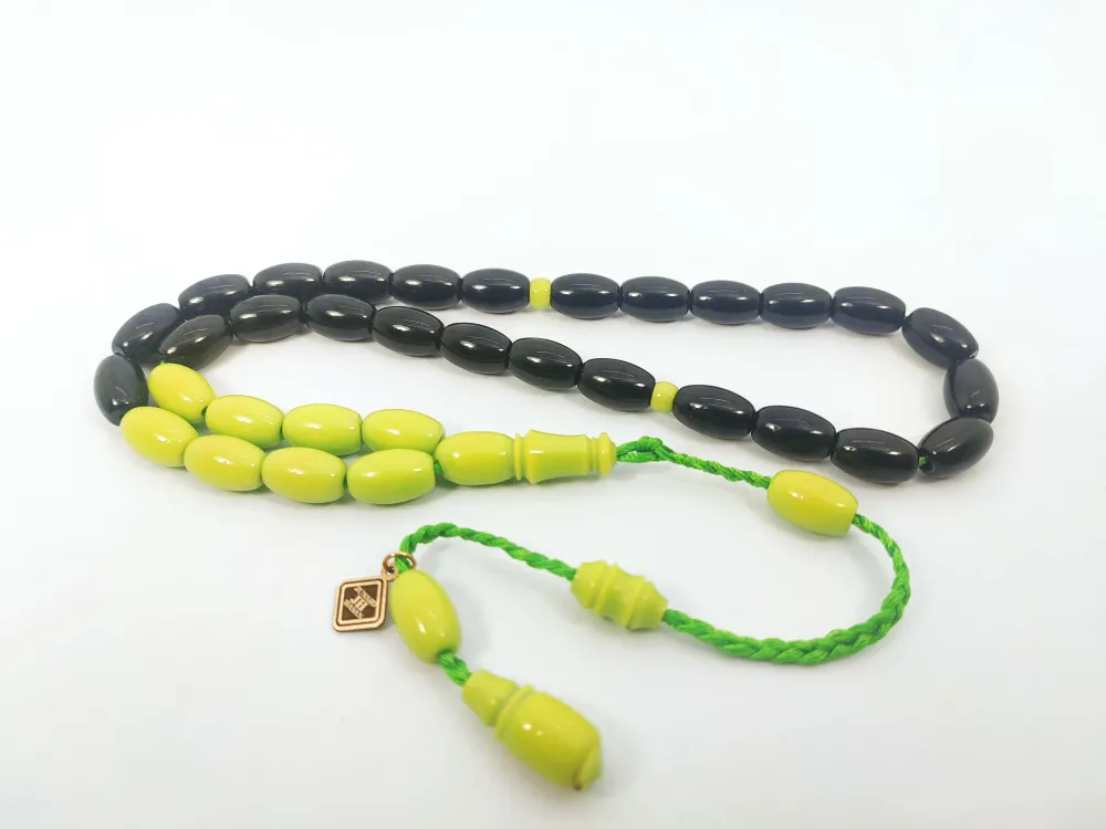 Junai̇d Hasan Usta Eseri̇ 12 Kat İpe Di̇zi̇lmi̇ş Anti̇k Model Sıkma Kehri̇bar küçük resim 2