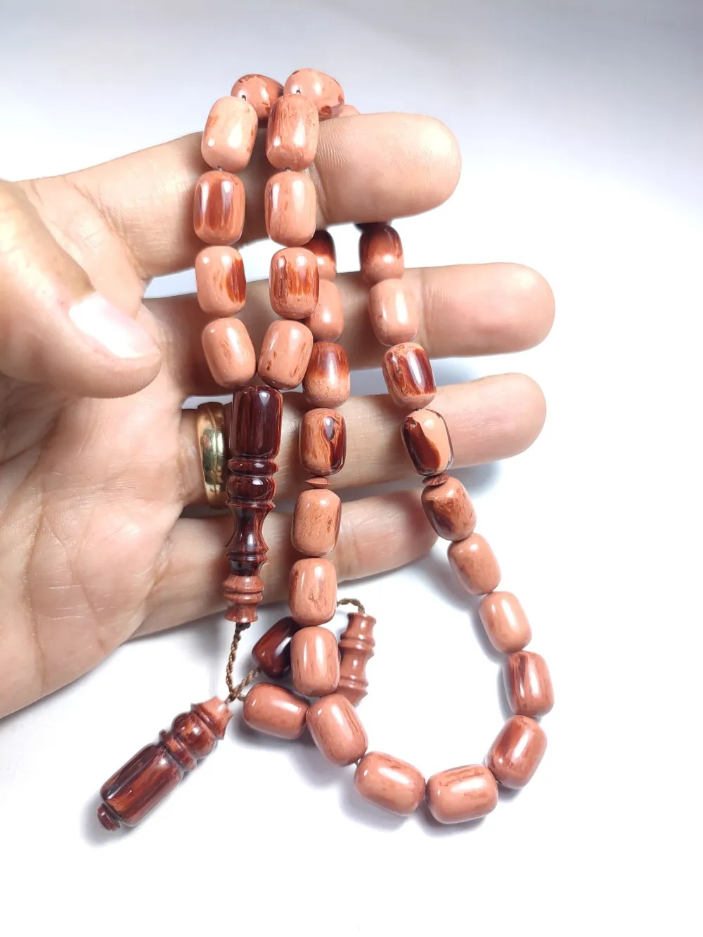 Emi̇na Ri̇şvani̇ Usta İşi̇ İmzalı Sıkma Kehri̇bar küçük resim 5