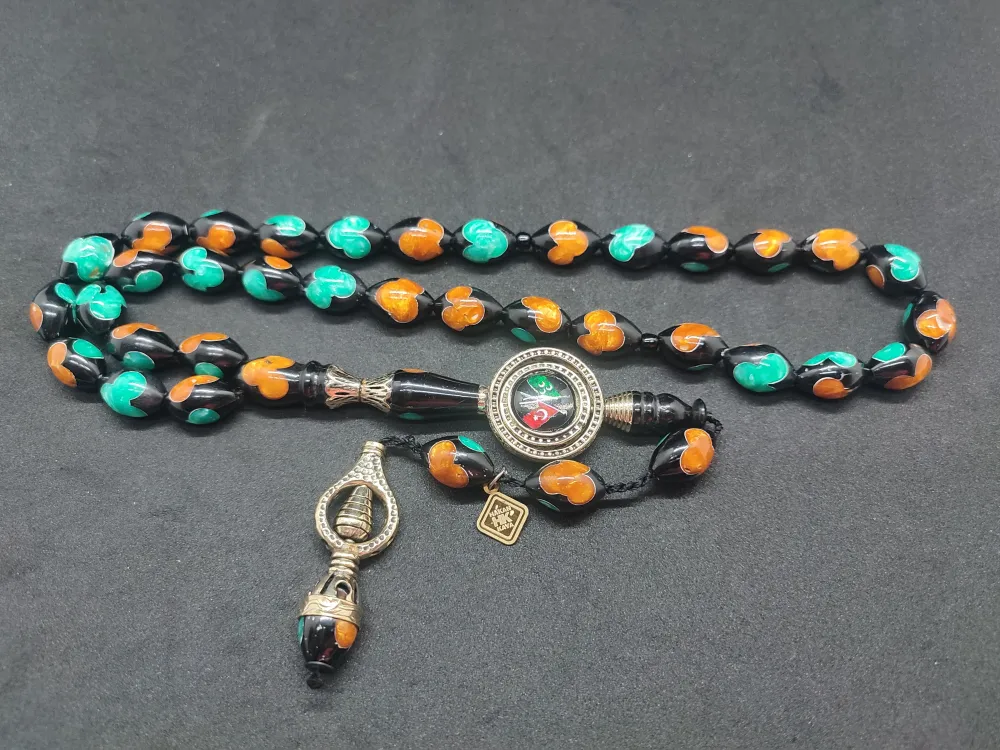 Hakan Kaya Usta  El İşçi̇li̇kli̇ Ağır Gümüş Nakkaşlı İri̇ Boy Malahi̇t İşlemeli̇  Kuka küçük resim 2