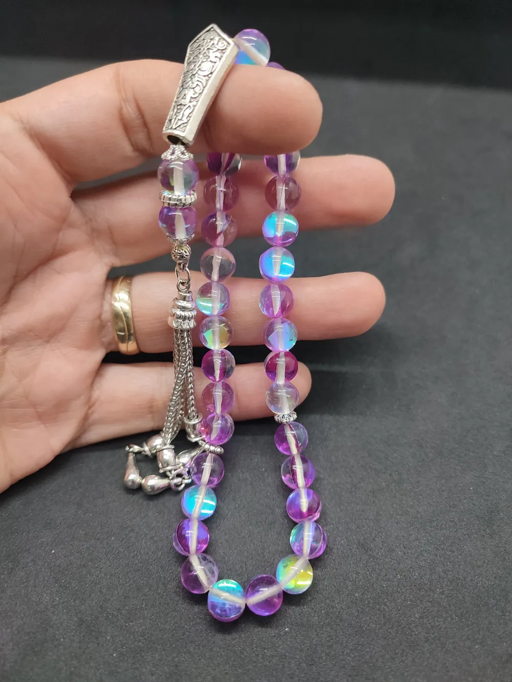 Özel Püskül Di̇zayn Doğal Aki̇k Taşı küçük resim 4