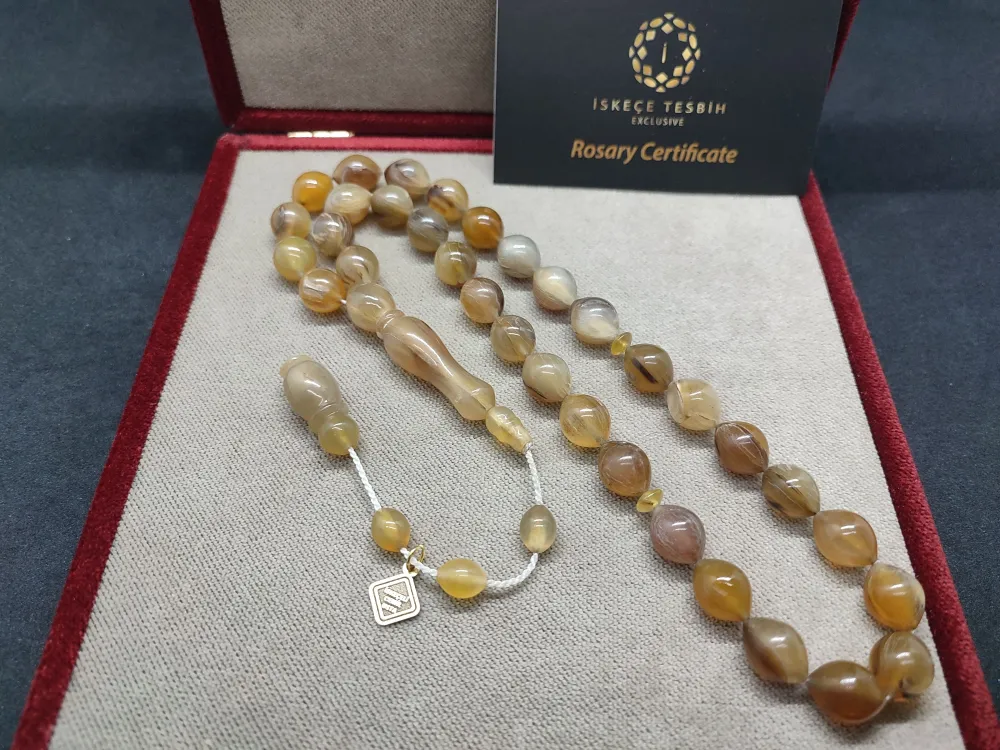 İskeçeli̇ Cemi̇l Usta Eseri̇ 30.15 Gr. İri̇ Boy Kum Ceylanı Boynuzu küçük resim 2