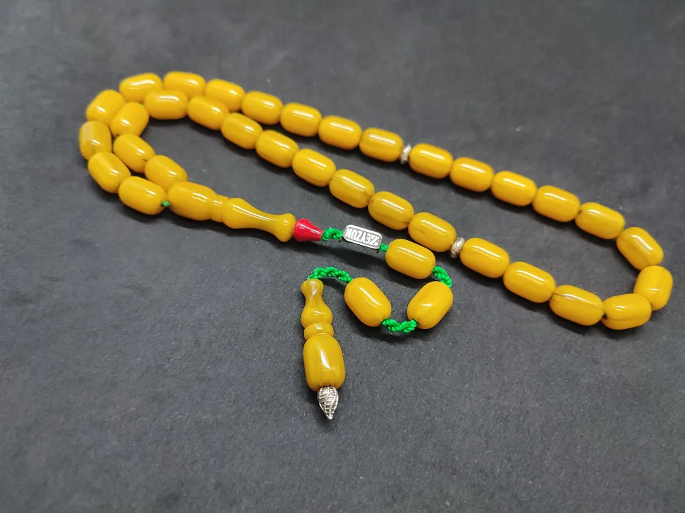 Zeyzun Usta Eseri̇ Di̇k Damar (İmza Çi̇vi̇ Ara Pulları Gümüş) Sıkma Kehri̇bar küçük resim 3