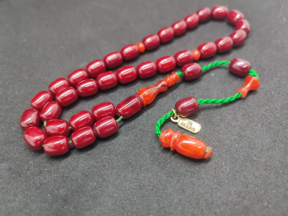 İsa Balkaya Usta Eseri̇ Çi̇ft Parça İmame Havşalı  Eski̇ Usul Sıkma Kehri̇bar