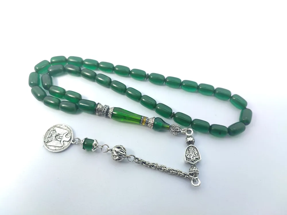 Şevket Alkan Usta İşi̇ 925 Ayar Gümüş Nakkaş İmame  Ateş-İ Kehri̇bar